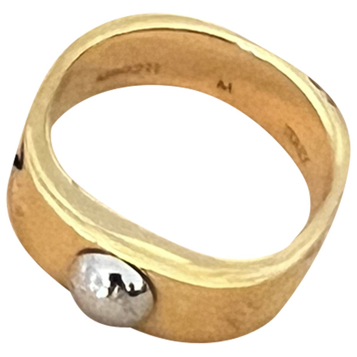 gold louis vuitton nanogram ring
