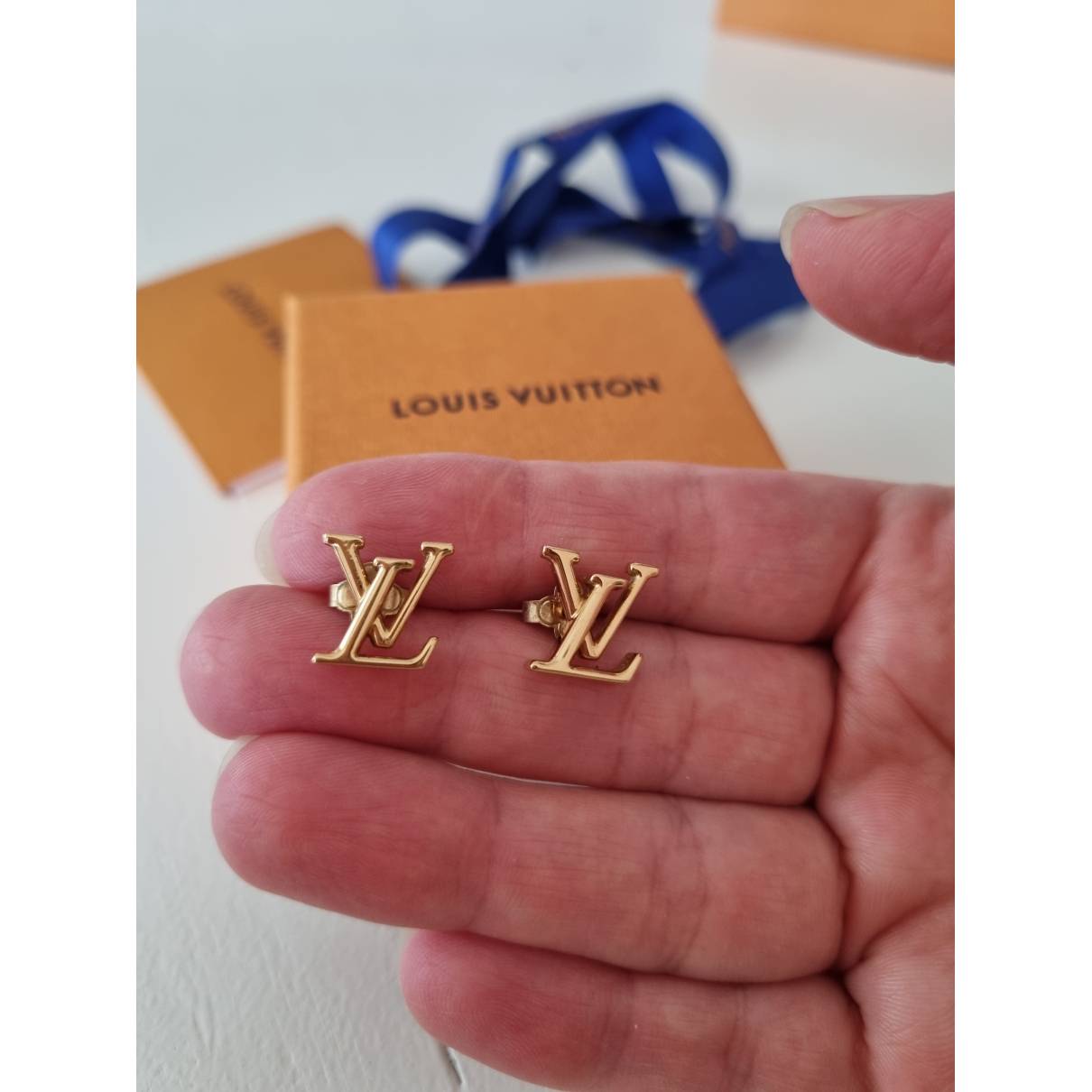 Louis Vuitton LV Iconic Earrings Gold/Rhinestone