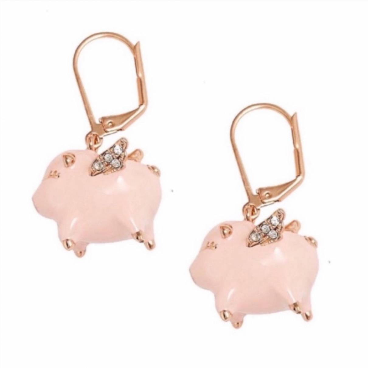 Buy Kate Spade Pink gold earrings online