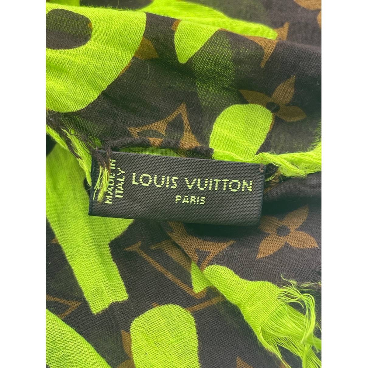 Louis Vuitton Stephen Sprouse Monogram Graffiti Scarf Neon Green