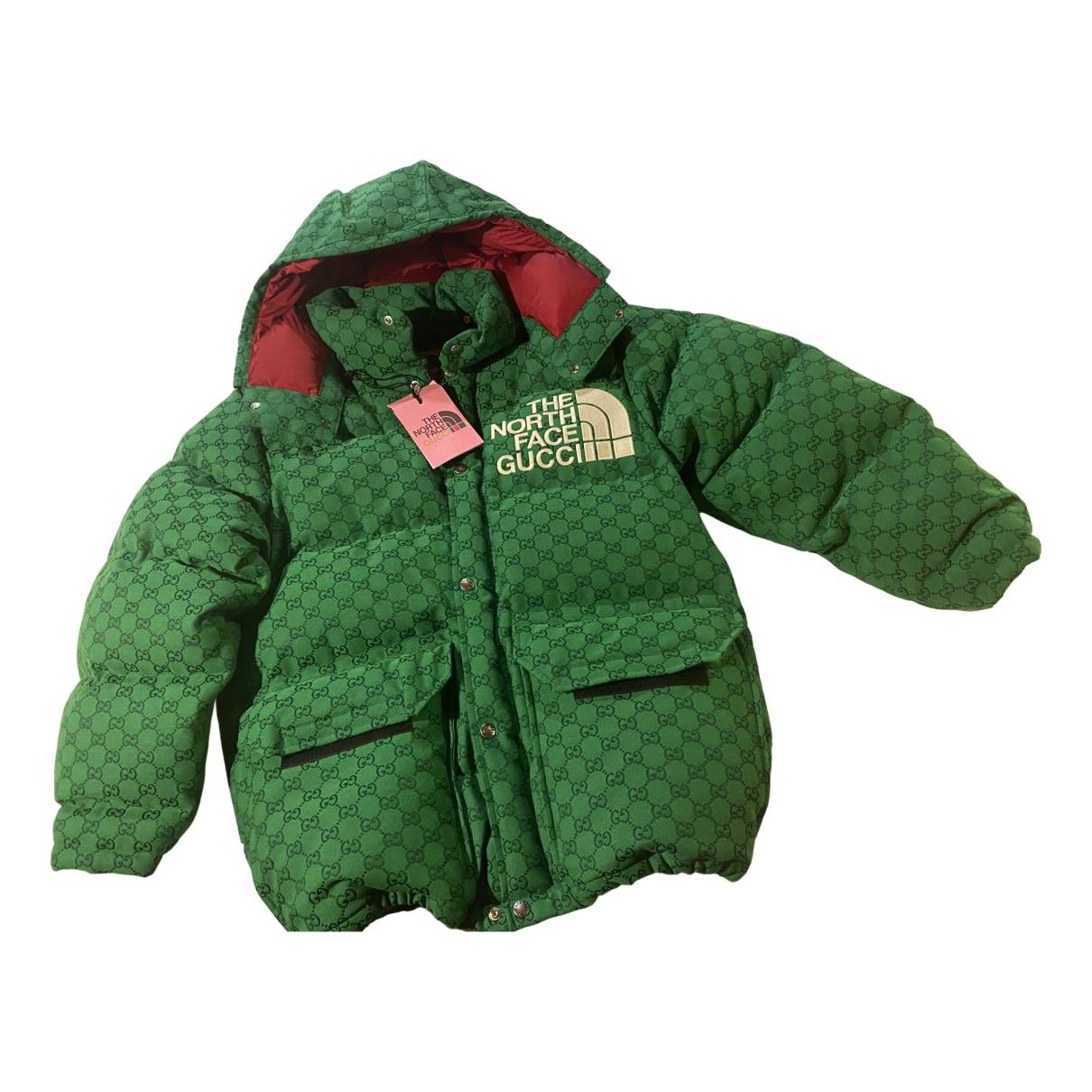 Gucci Jackets & Coats | Rare! The North Face x Gucci Down Jacket Puffer Parka Sz M Adder Green Firm | Color: Green/Red | Size: M | Pm-02313539's