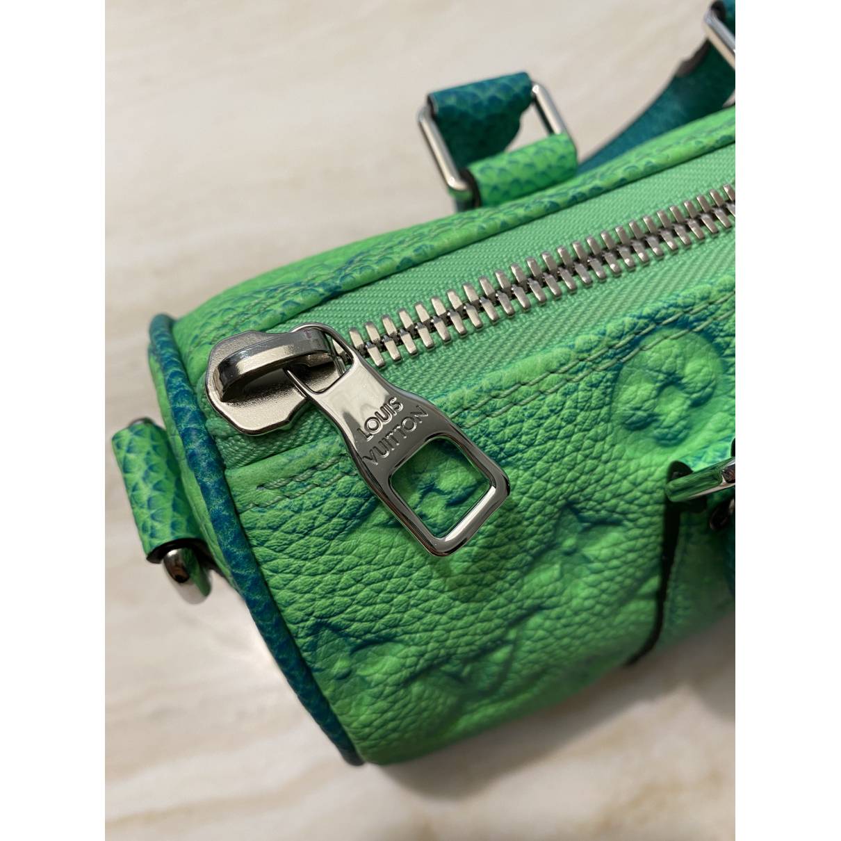 Louis Vuitton Keepall XS Taurillon Illusion Blue/Green in Leather with  Silver-tone - US
