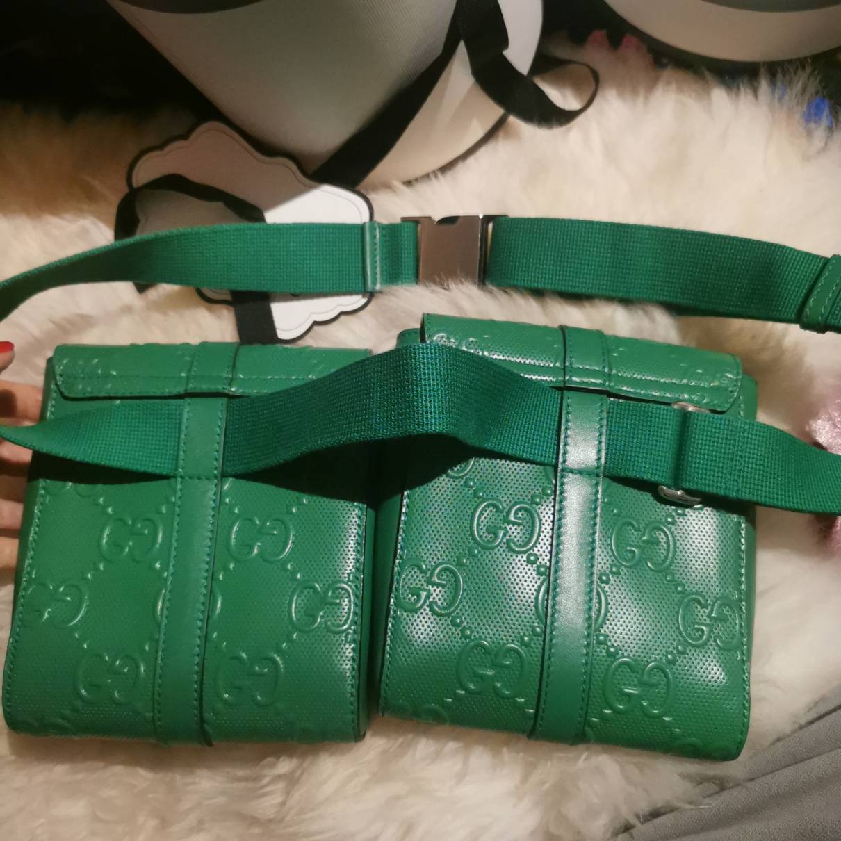 Neo vintage leather belt bag Gucci Green in Leather - 27757949