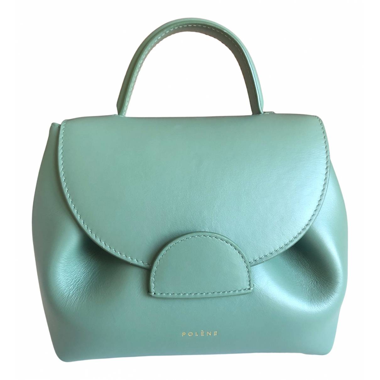 Polene - Authenticated numéro Un Handbag - Leather Green Plain for Women, Very Good Condition