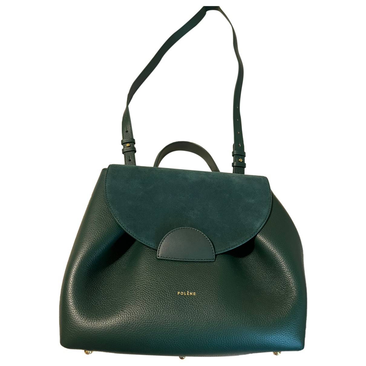Numéro un leather handbag Polene Green in Leather - 31790545