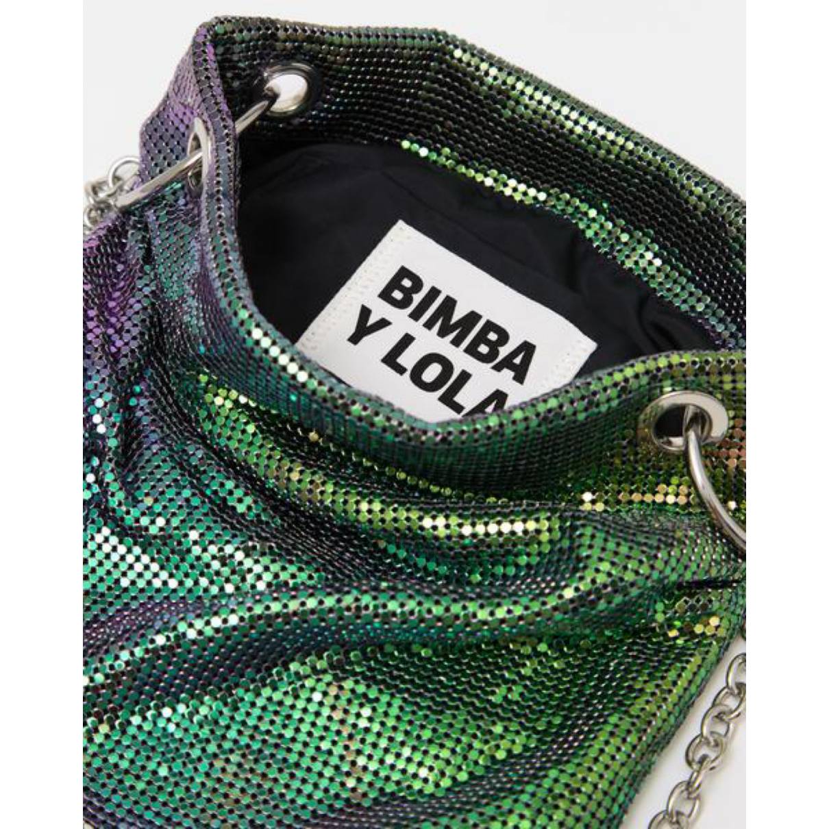 Handbag Bimba y Lola Green in Metal - 17334669