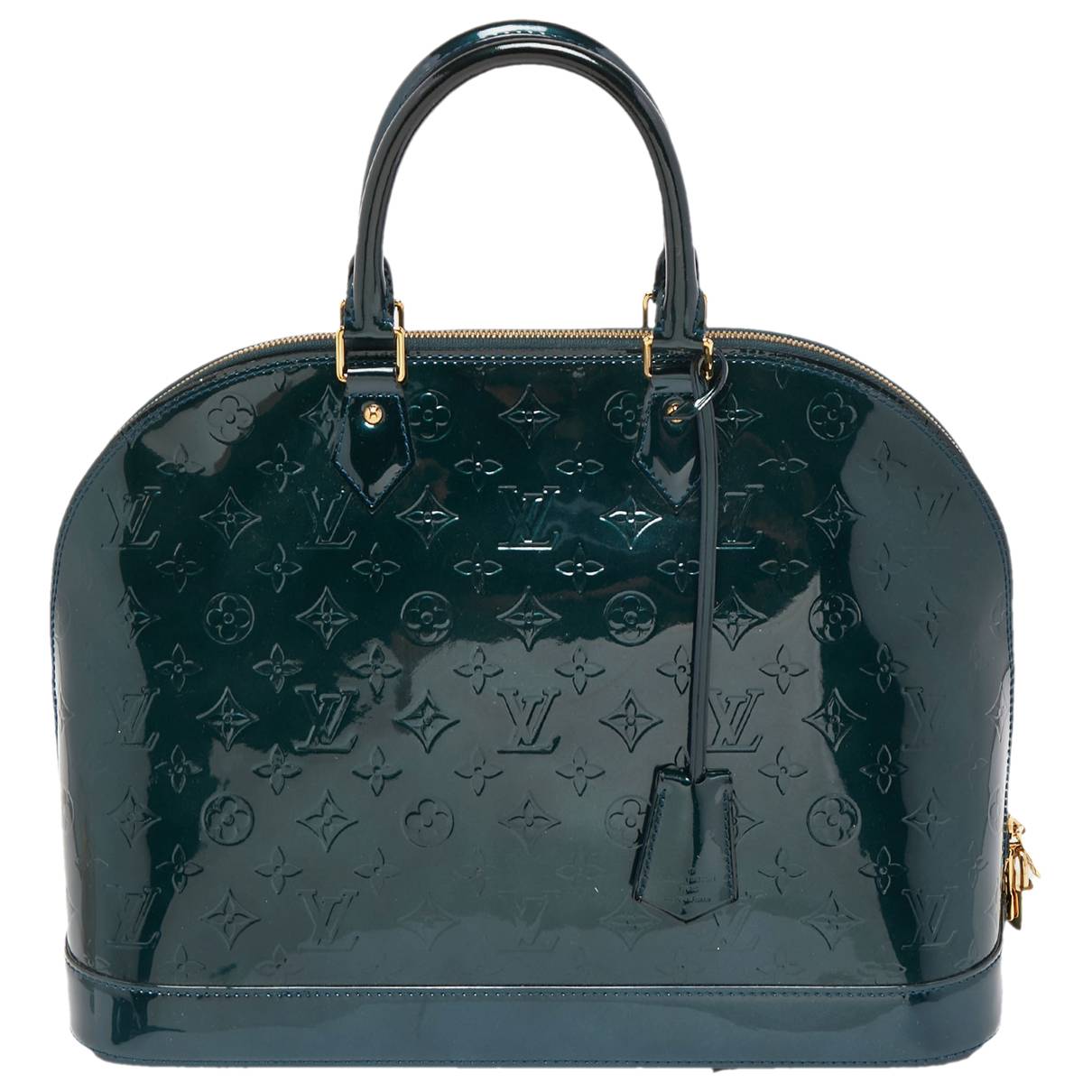 Patent leather satchel Louis Vuitton Green in Patent leather - 36244930