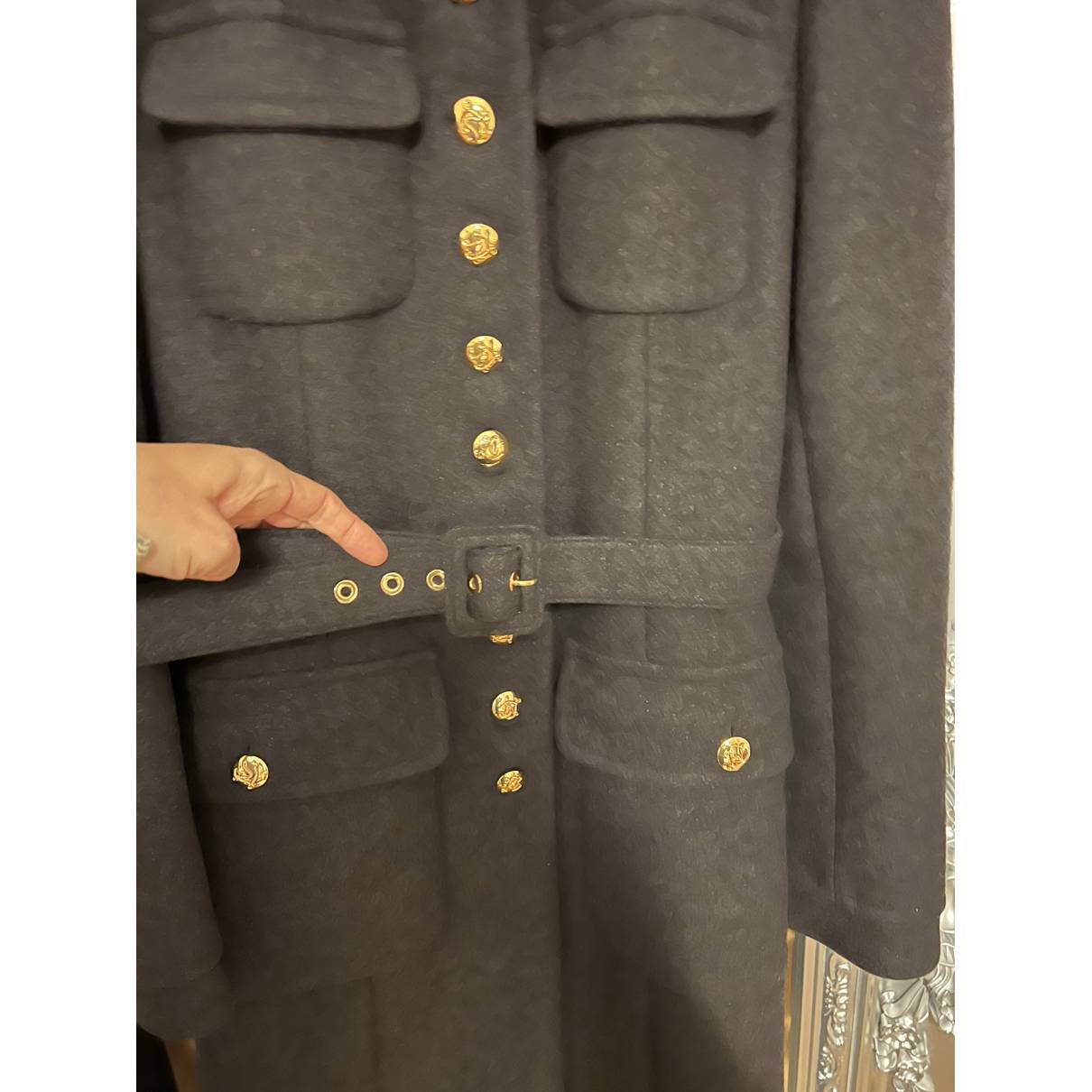 Cashmere coat Louis Vuitton Grey size 38 FR in Cashmere - 31422809
