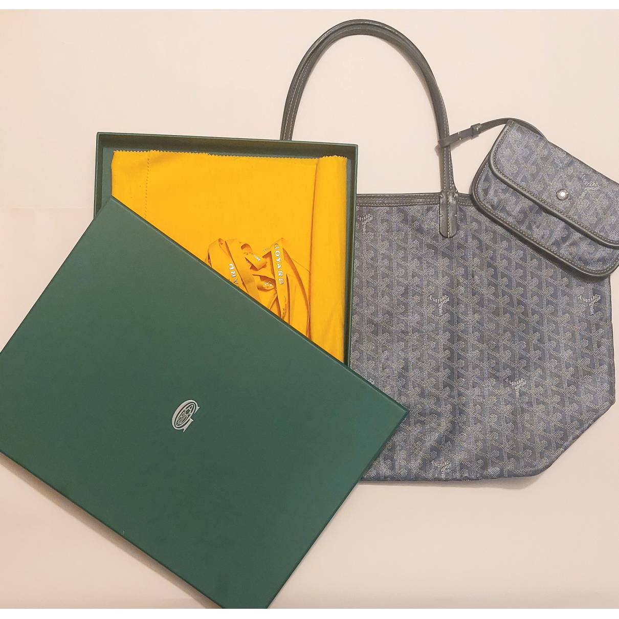 Saint-louis leather tote Goyard Grey in Leather - 37898592