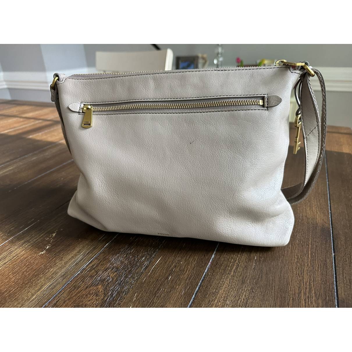 Leather crossbody bag Fossil Grey in Leather - 32714788