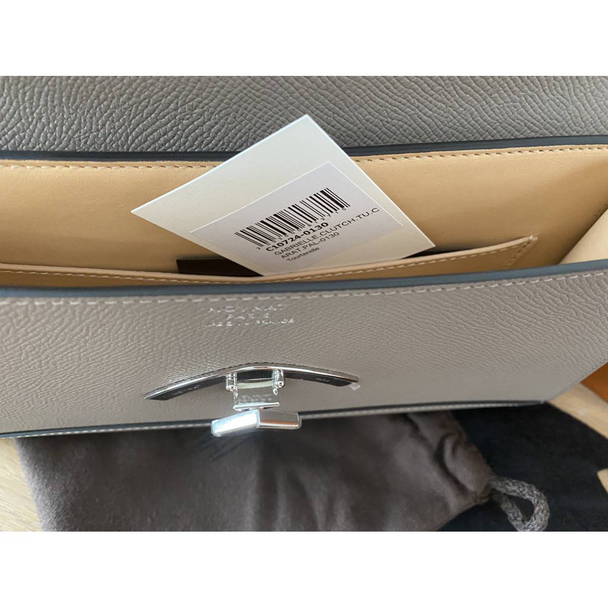 Gabrielle leather handbag Moynat Paris Grey in Leather - 24767340