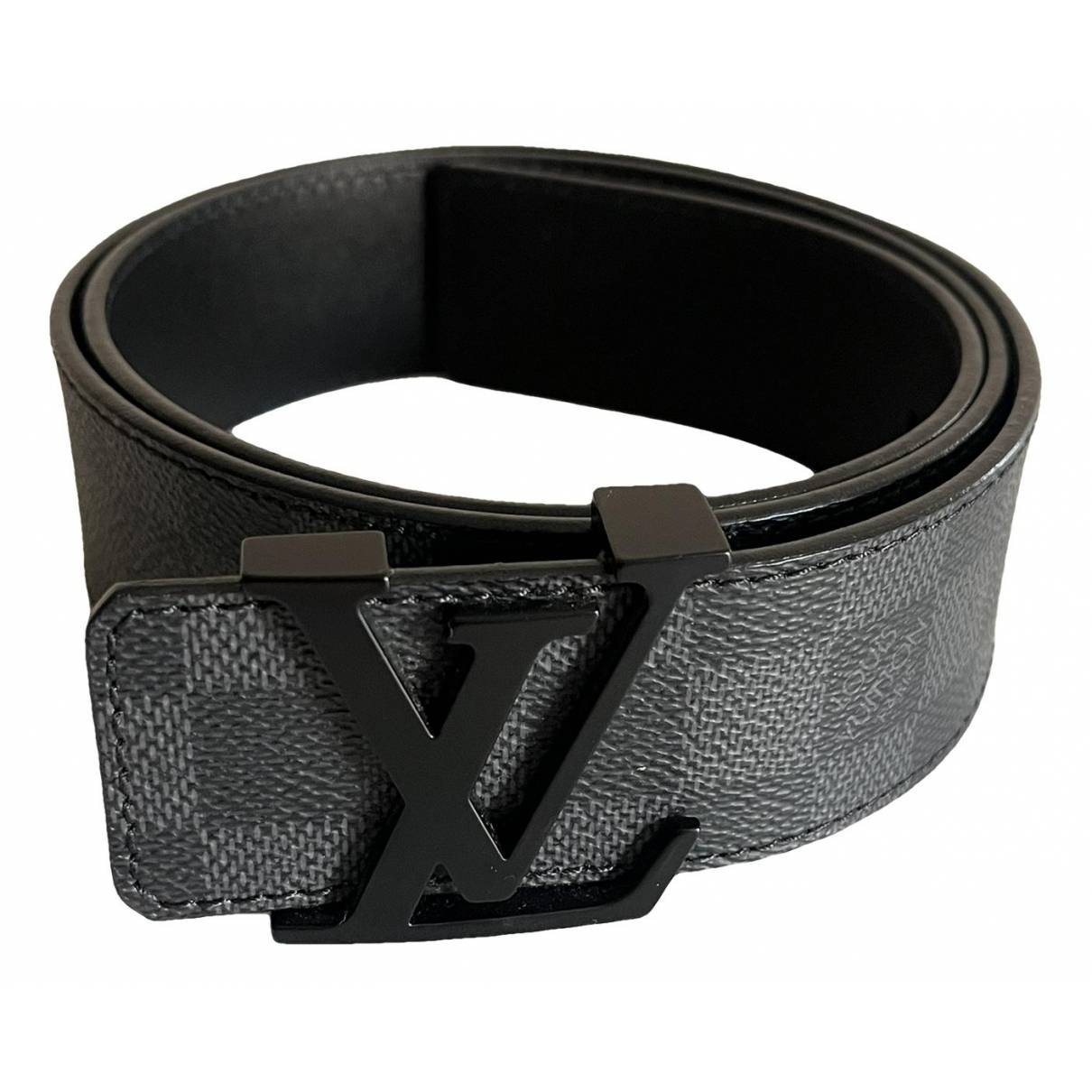 Initiales leather belt Louis Vuitton Grey size 90 cm in Leather