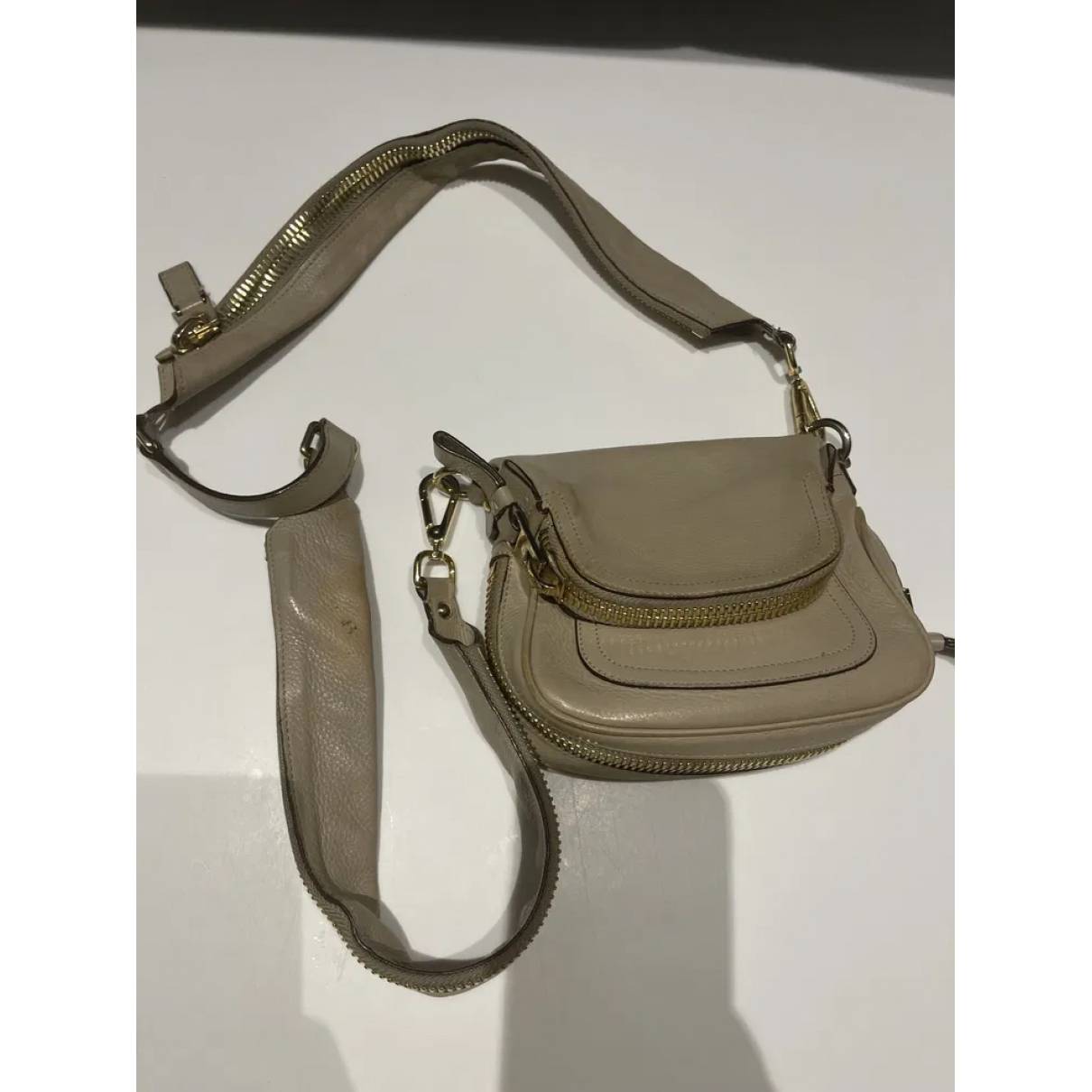 Jennifer leather handbag Tom Ford Grey in Leather - 25979624