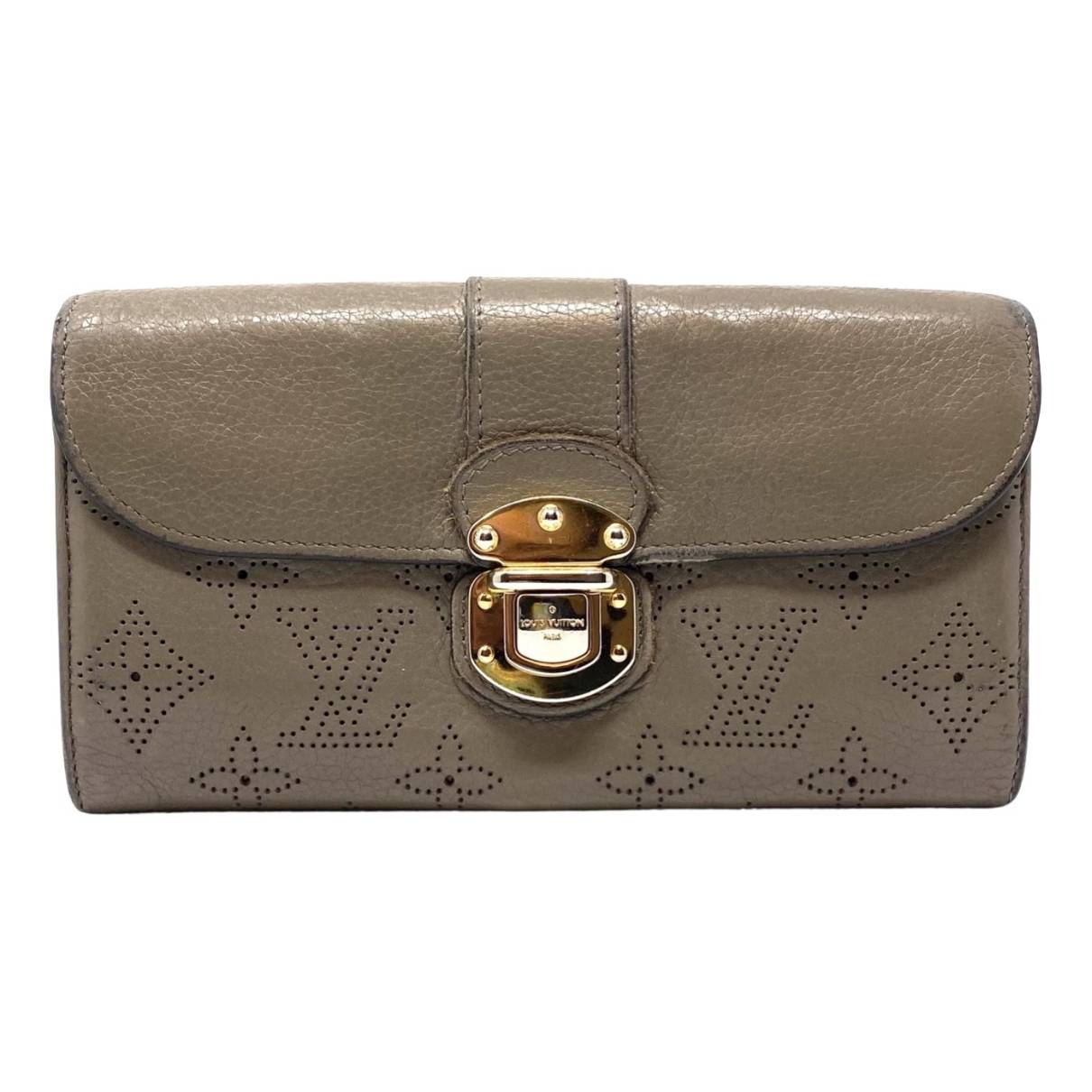 Louis Vuitton - Authenticated Mahina Wallet - Leather Grey for Women, Good Condition