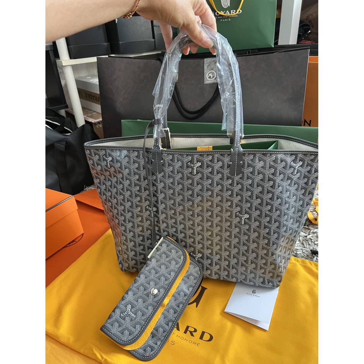 Saint-louis leather tote Goyard Grey in Leather - 29221529