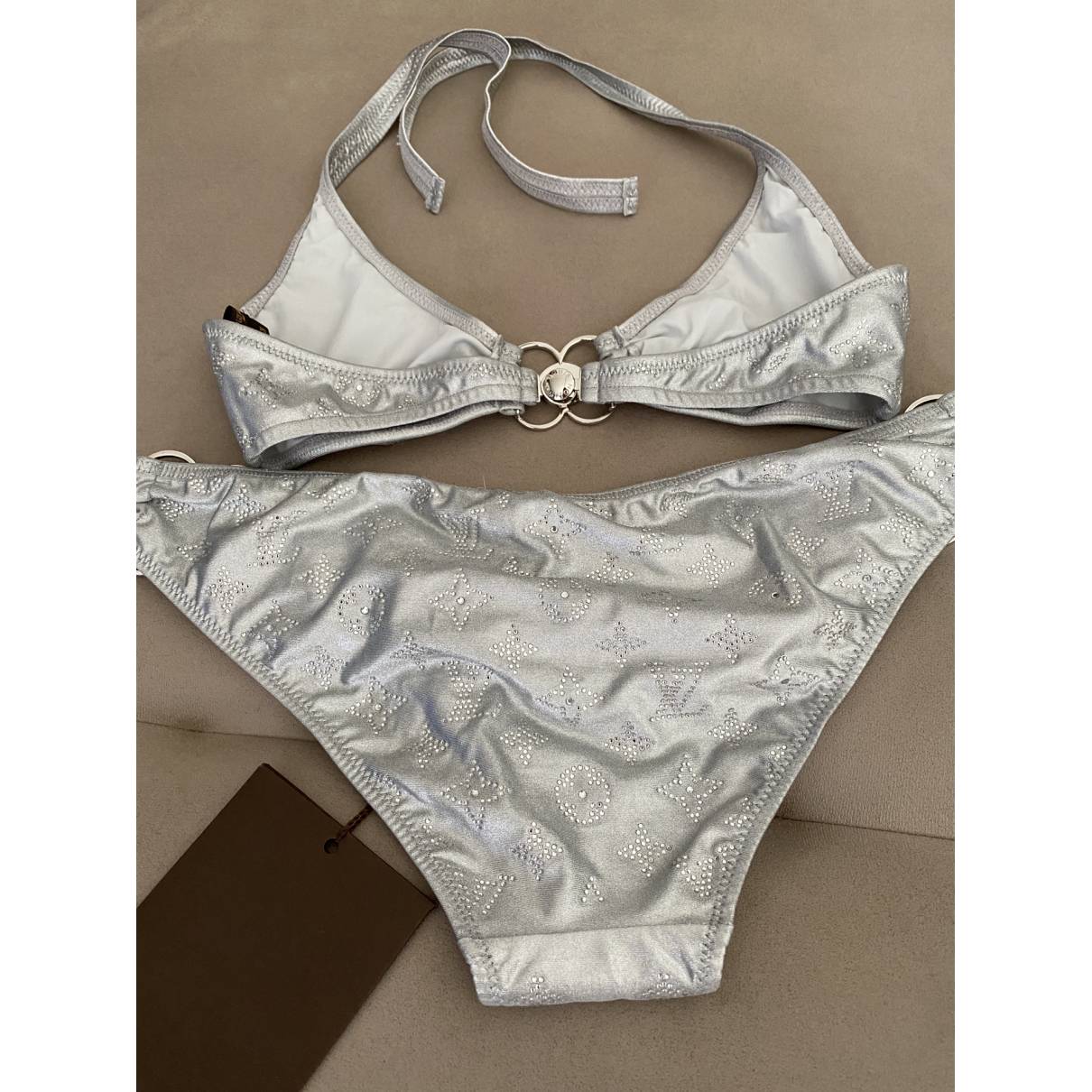 Two-piece swimsuit Louis Vuitton Grey size 38 FR in Polyamide - 32553923