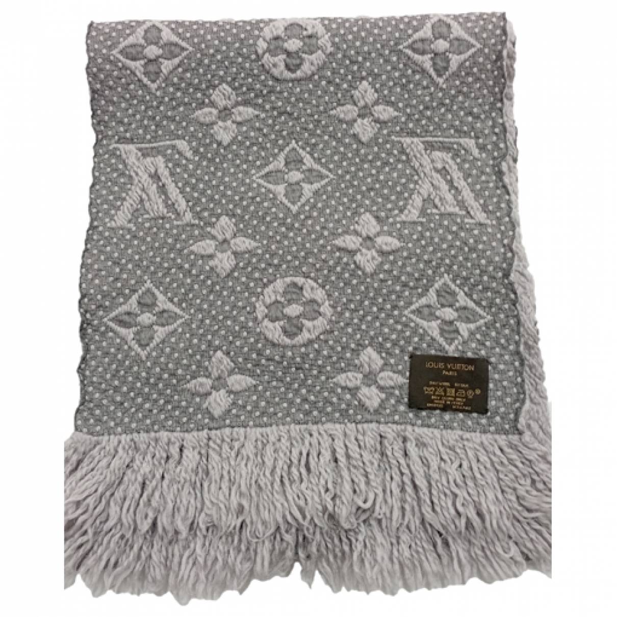 Logomania wool scarf Louis Vuitton Grey in Wool - 35851904