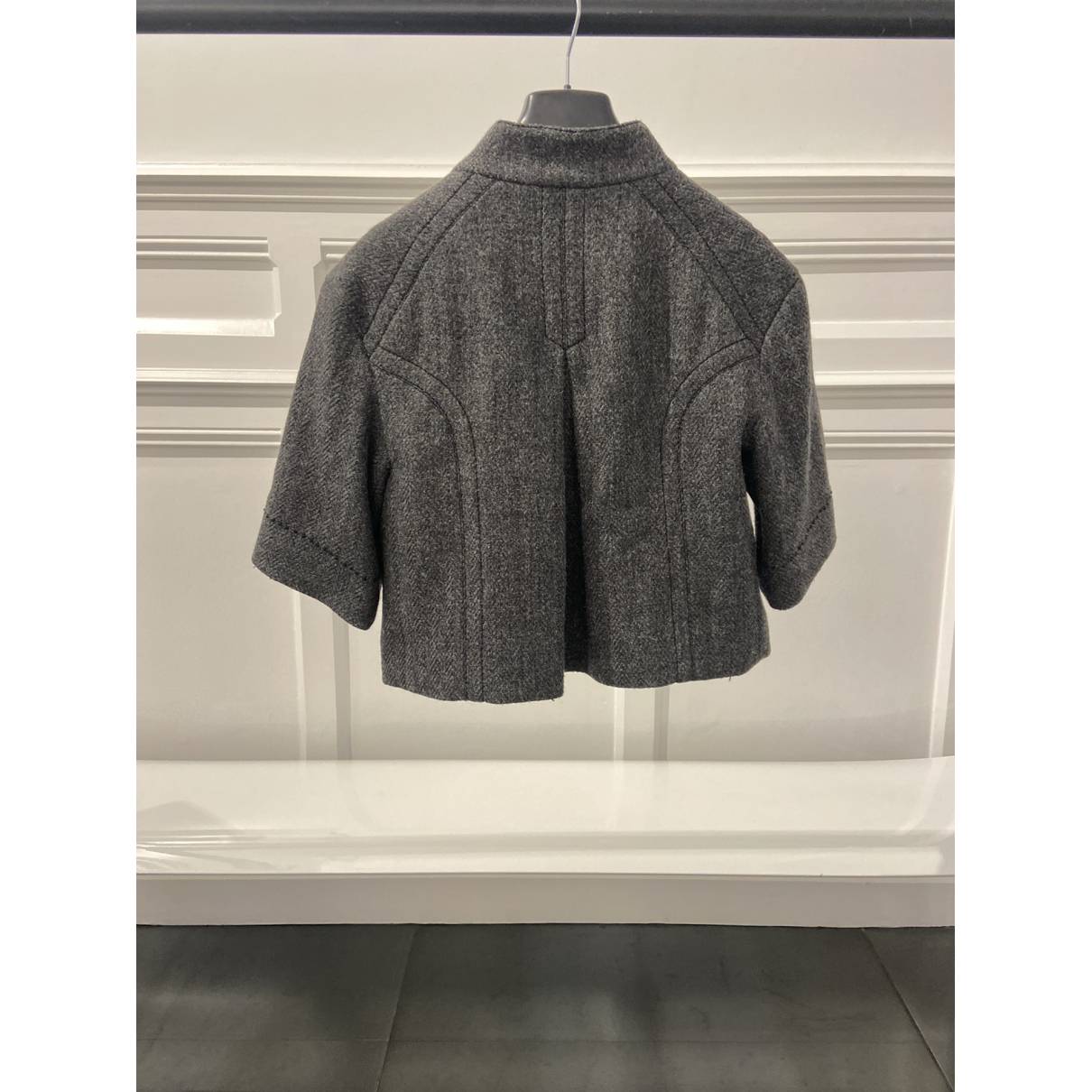 Wool cape Louis Vuitton Grey size 40 FR in Wool - 36797989
