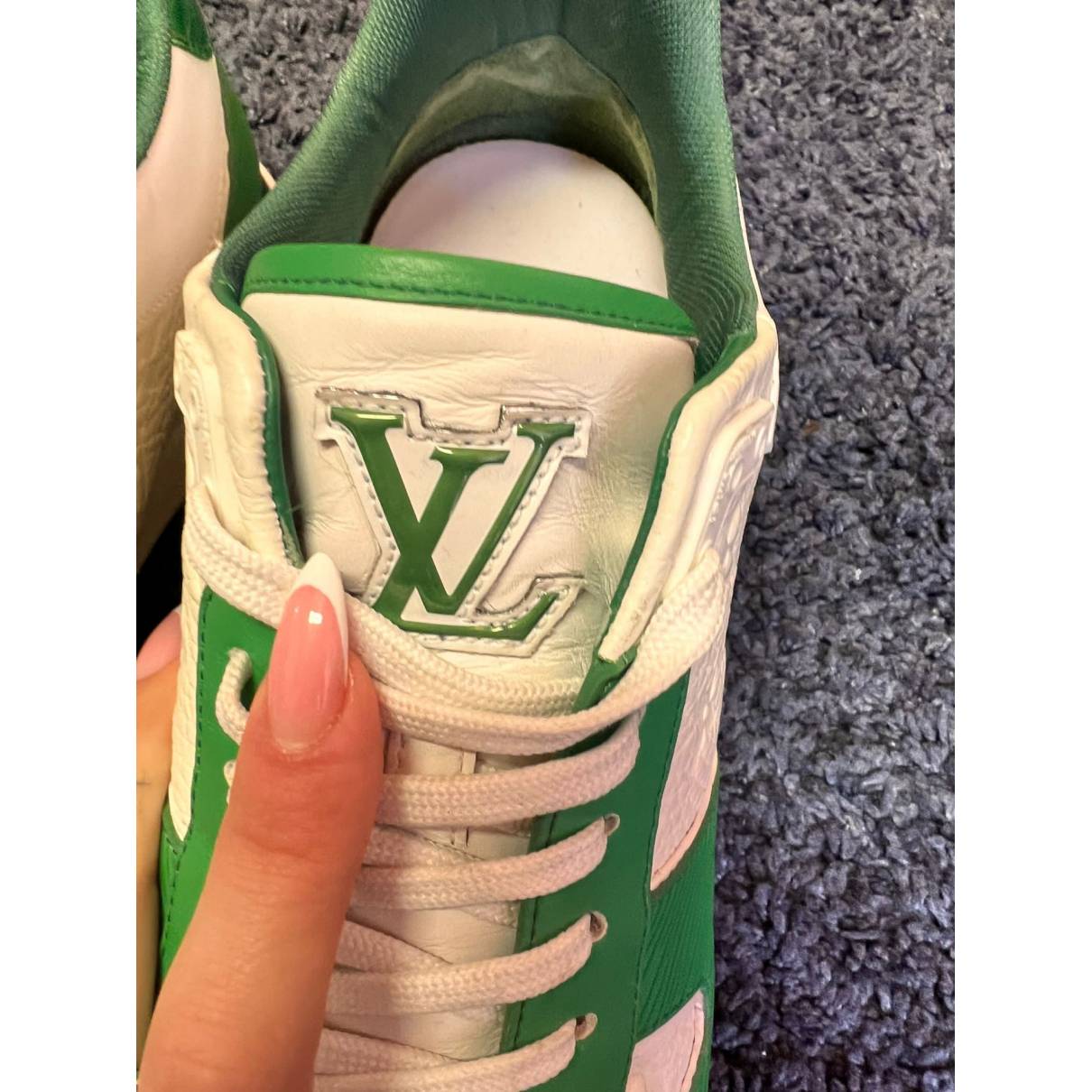 Louis Vuitton Sneakers aus Leder - Grün - Größe 7 - 33529485