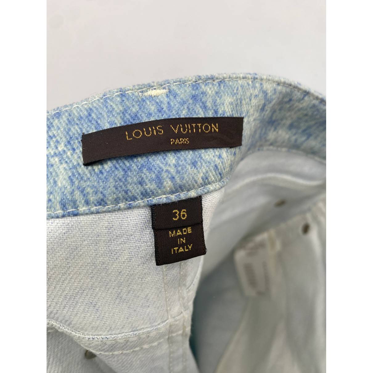 Jean Louis Vuitton Bleu taille 36 FR en Denim - 32805152