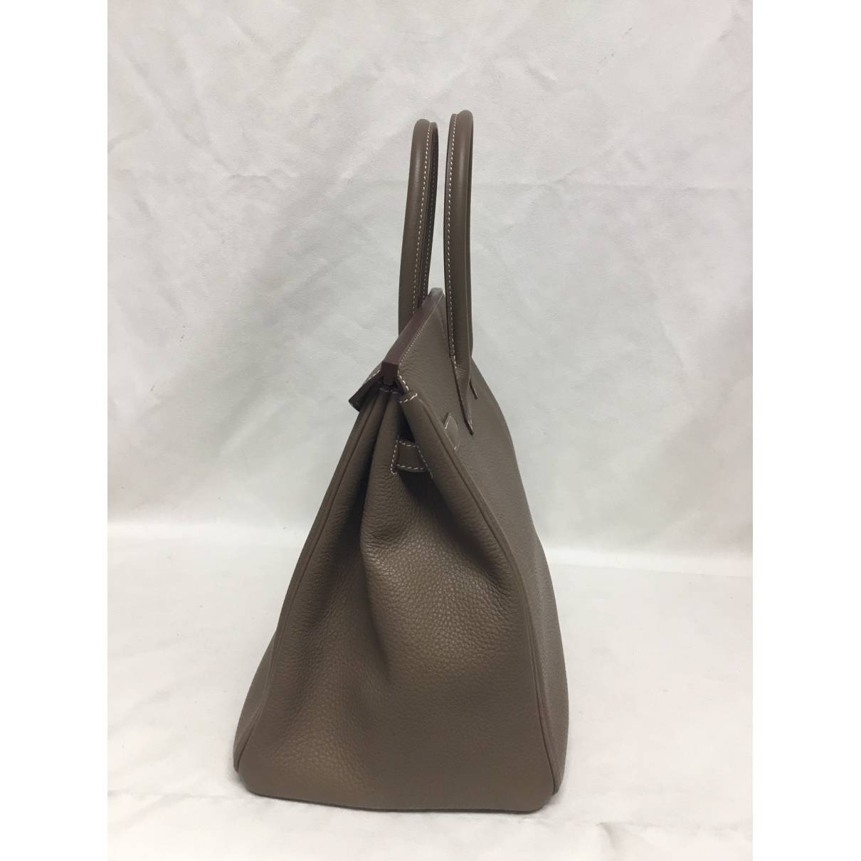 Hermès - Authenticated Birkin 35 Handbag - Leather Khaki Plain for Women, Very Good Condition