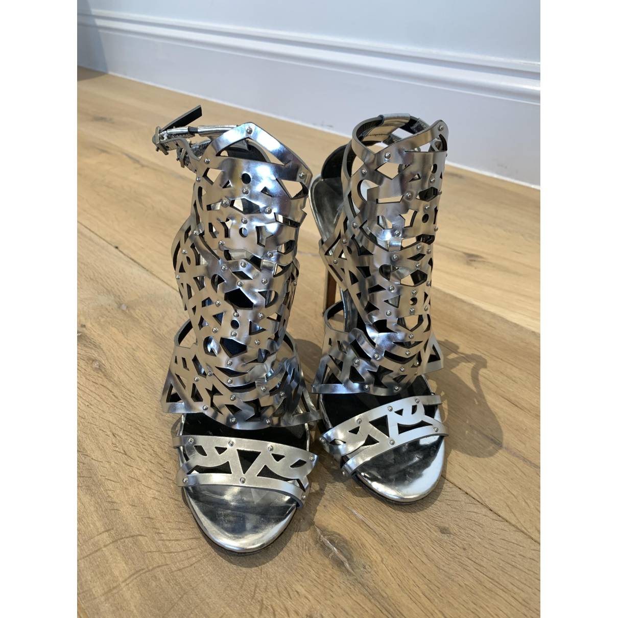 Brian Atwood Patent leather sandal for sale