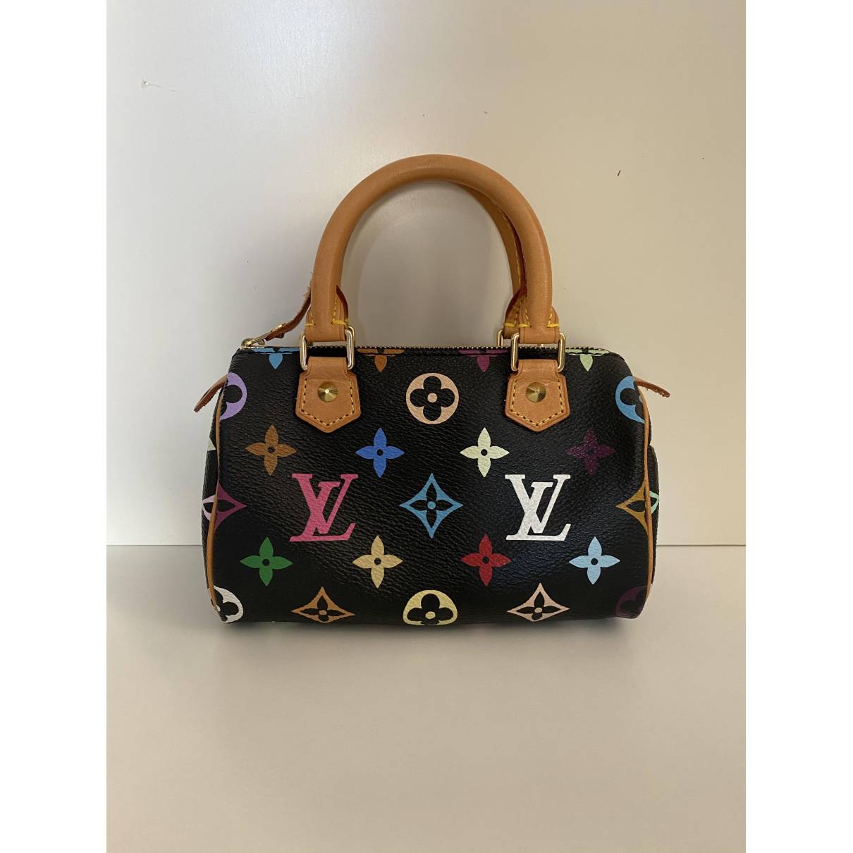 Louis Vuitton, Bags, Louis Vuitton Black Multicolor Speedy 3 Bag