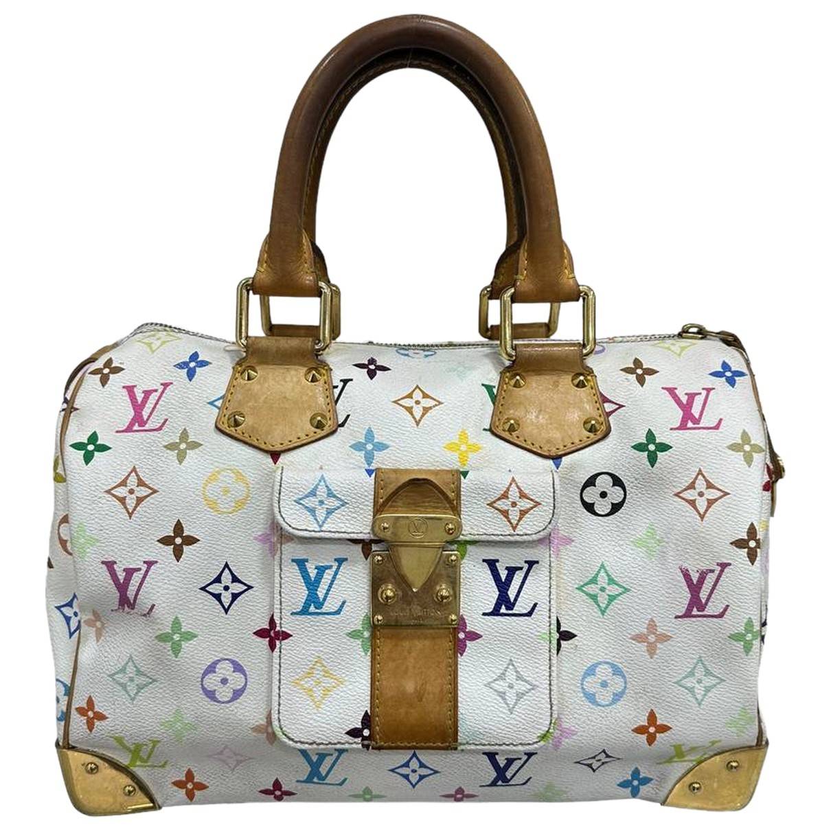 Speedy bandoulière cloth handbag Louis Vuitton Multicolour in Cloth -  30427769