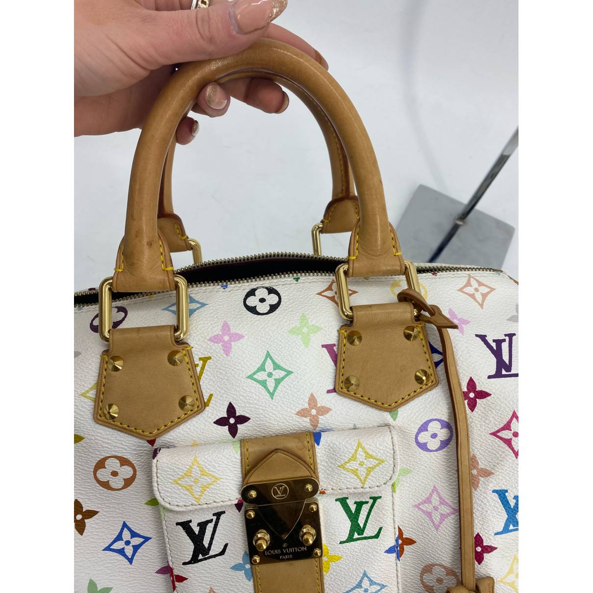 Louis Vuitton - Authenticated Speedy Handbag - Leather Multicolour for Women, Very Good Condition