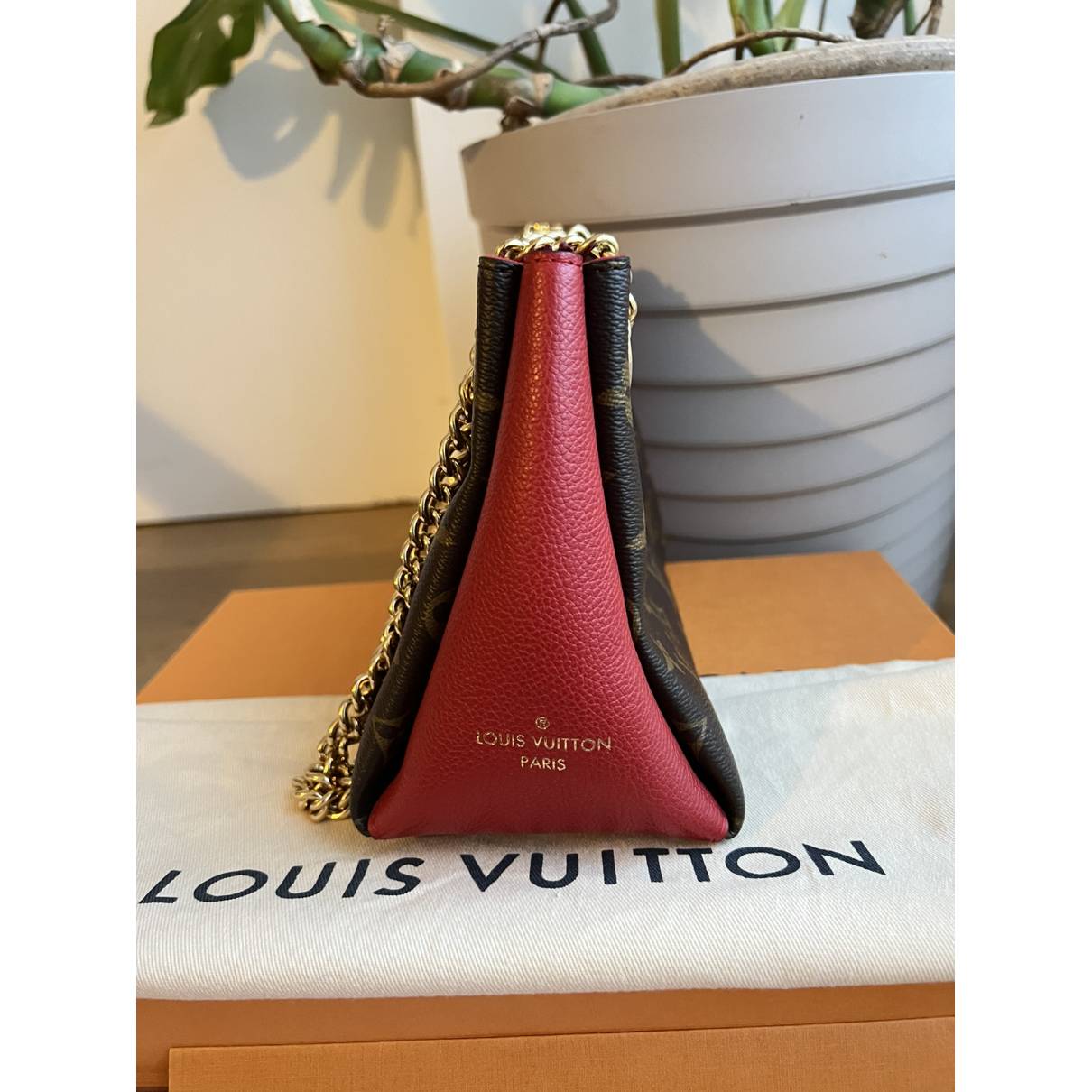 Louis Vuitton Monogram Canvas Surene BB with Cherry Leather M43776