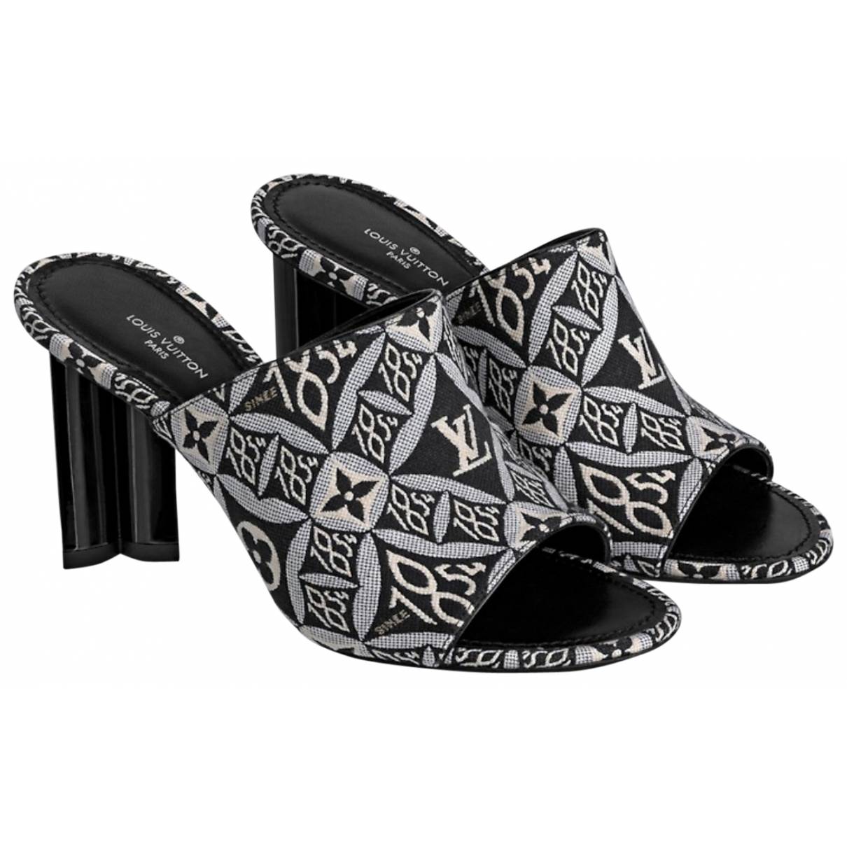 Louis Vuitton Slingback Monogram Black Shoe Mule Size 40=10US