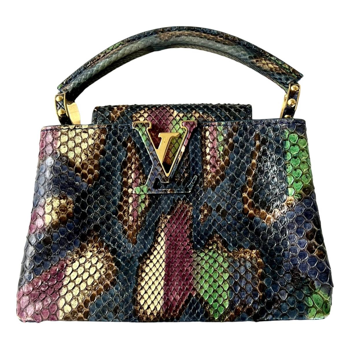 Capucines python handbag Louis Vuitton Multicolour in Python