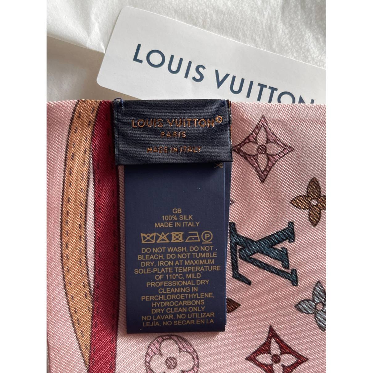 🔥NEW LOUIS VUITTON Silk Rodeo Ox Bandeau Scarf- Pink✨HOT GIFT❤️EXTREMELY  RARE!