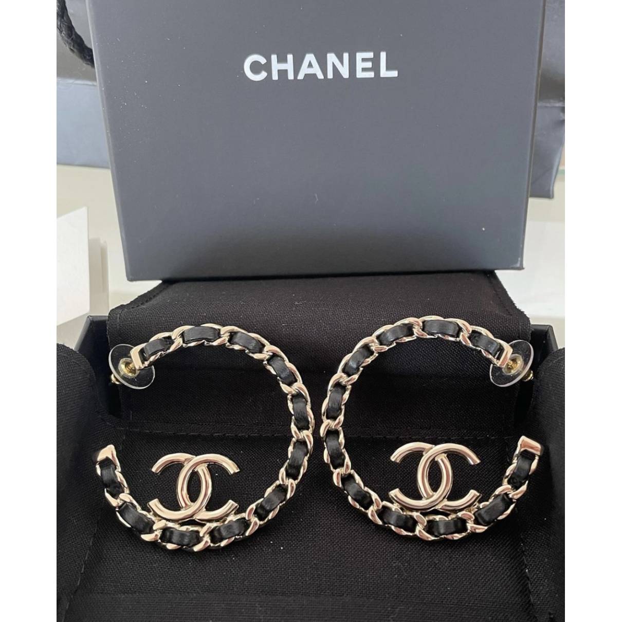 Cc earrings Chanel Multicolour in Steel - 25708171