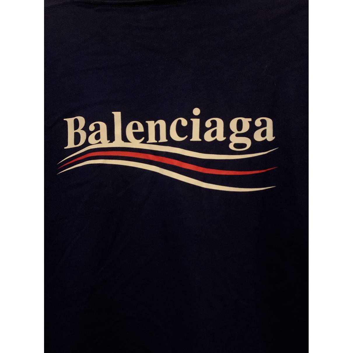 T shirt Balenciaga Navy size S International in Cotton