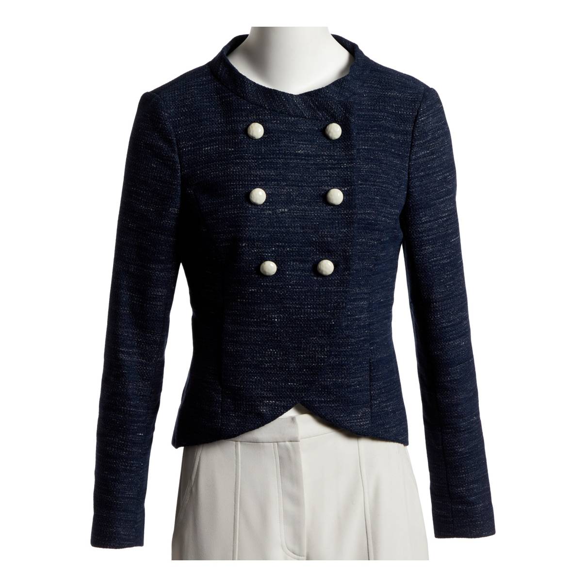 Chanel Jacket Navy Tweed Sz 40 Jacket – eliterepeatny