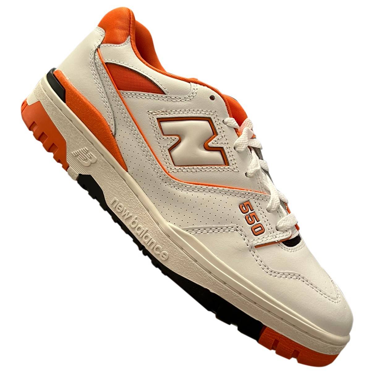 550 leather low trainers New Balance Orange size 43 EU in Leather - 23992537