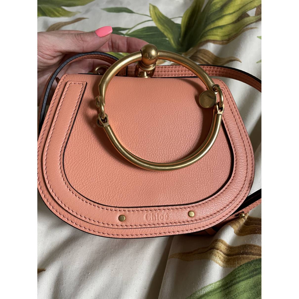 Bracelet nile leather mini bag Chloé Orange in Leather - 25888464