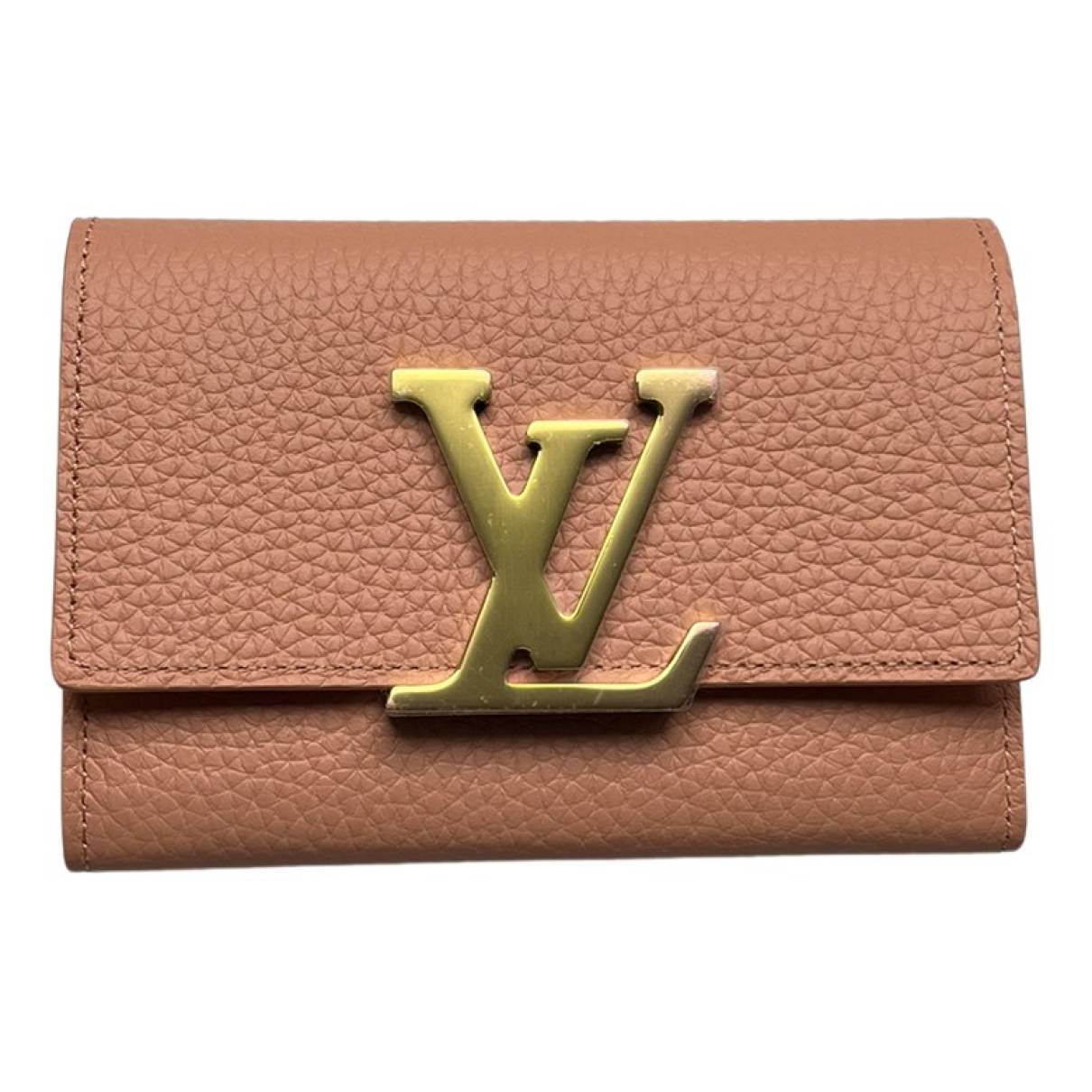 Capucines leather wallet Louis Vuitton Orange in Leather - 35075273