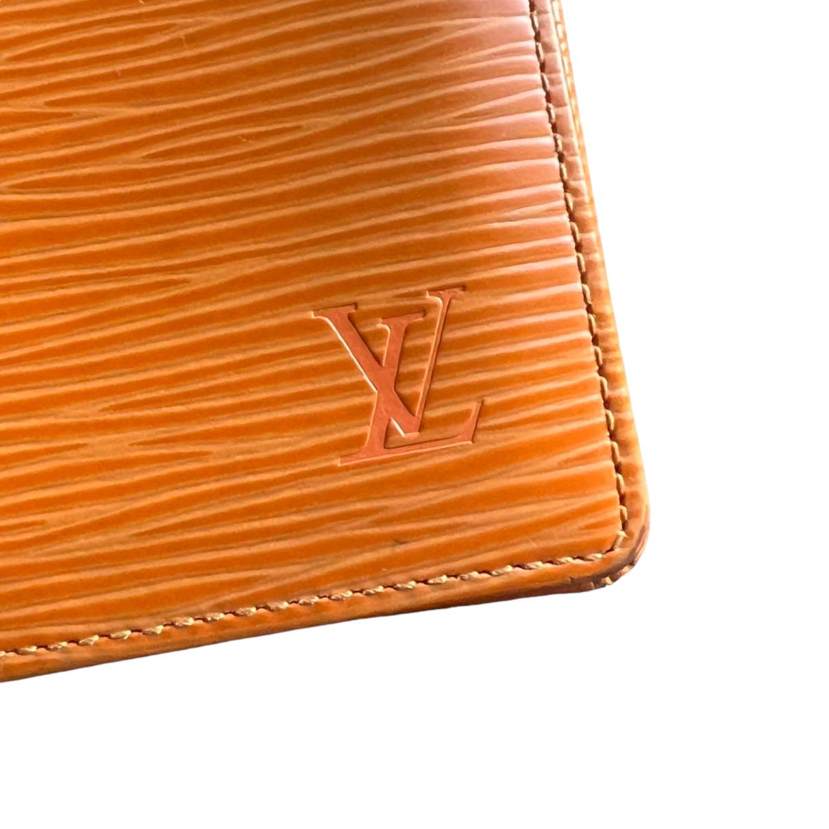 Pocket organizer leather small bag Louis Vuitton Orange in Leather -  36259586
