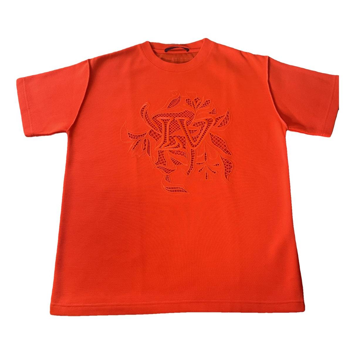 T-shirt Louis Vuitton Orange size S International in Polyester