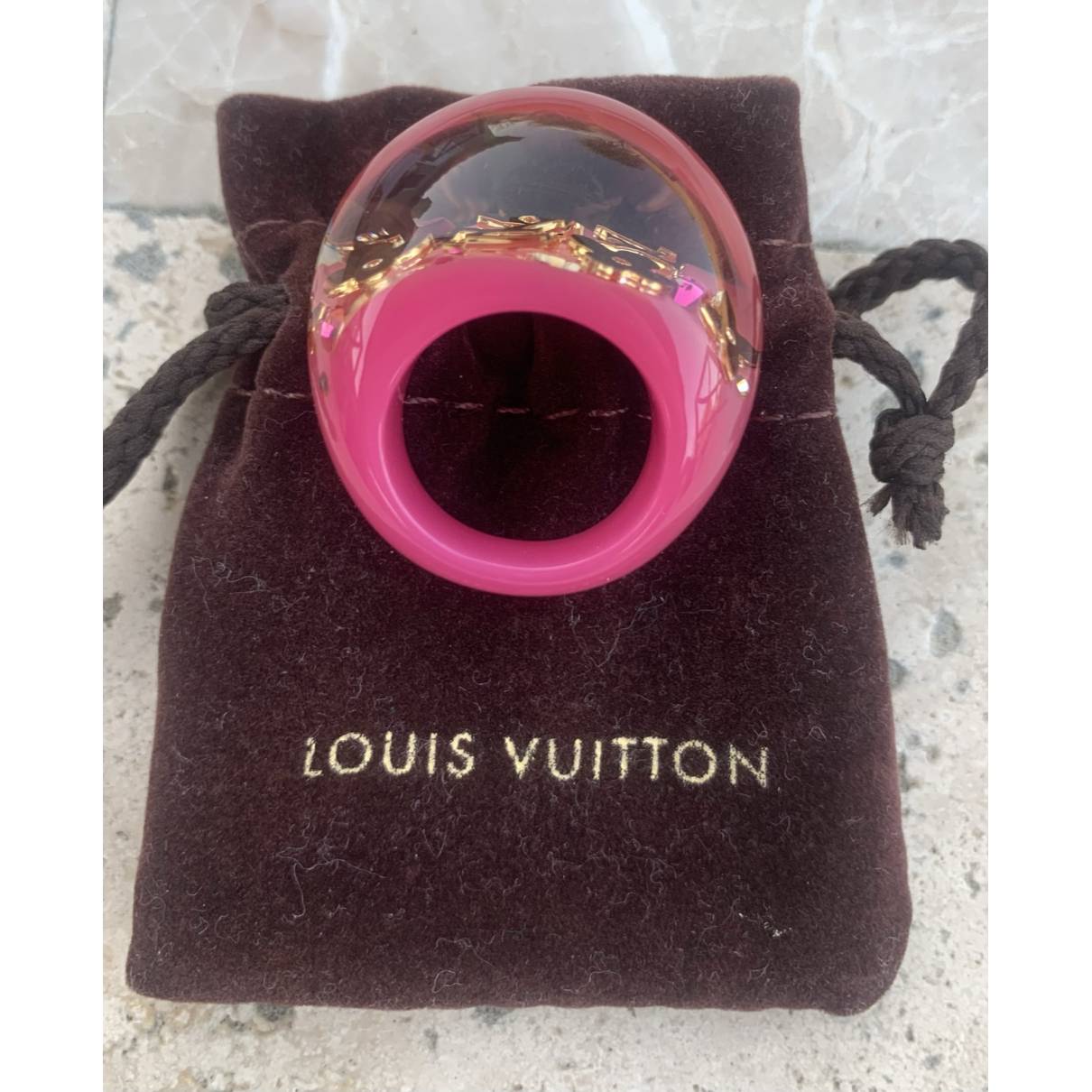 Louis Vuitton - Authenticated Inclusion Ring - Ceramic Pink for Women, Good Condition