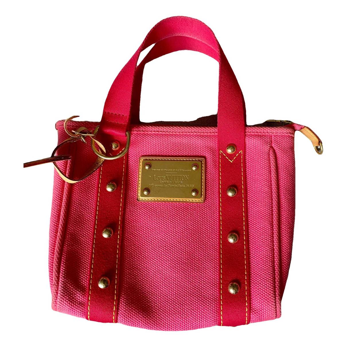 Antigua cloth handbag Louis Vuitton Pink in Cloth - 37929604