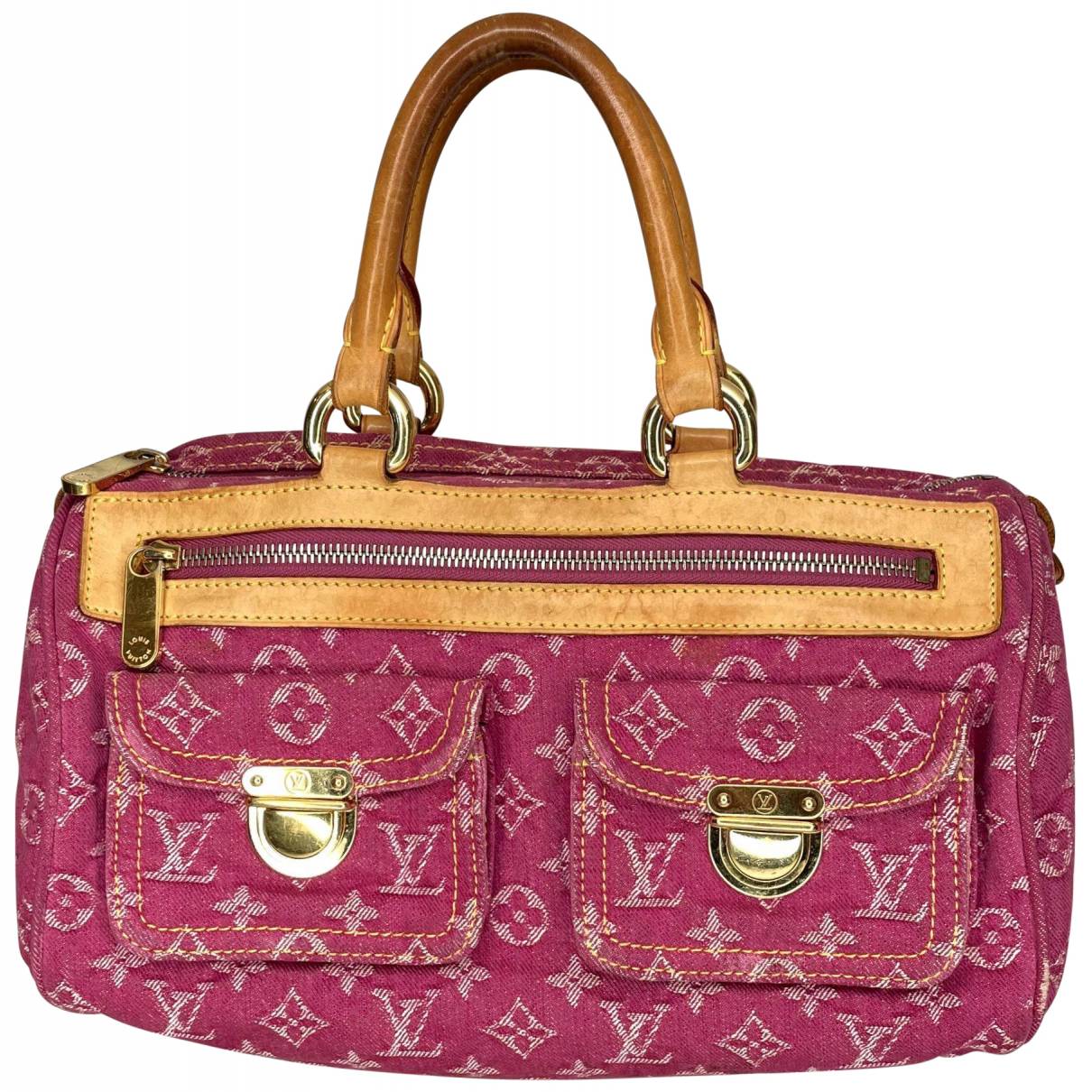 Néo speedy cloth handbag Louis Vuitton Pink in Cloth - 26131946