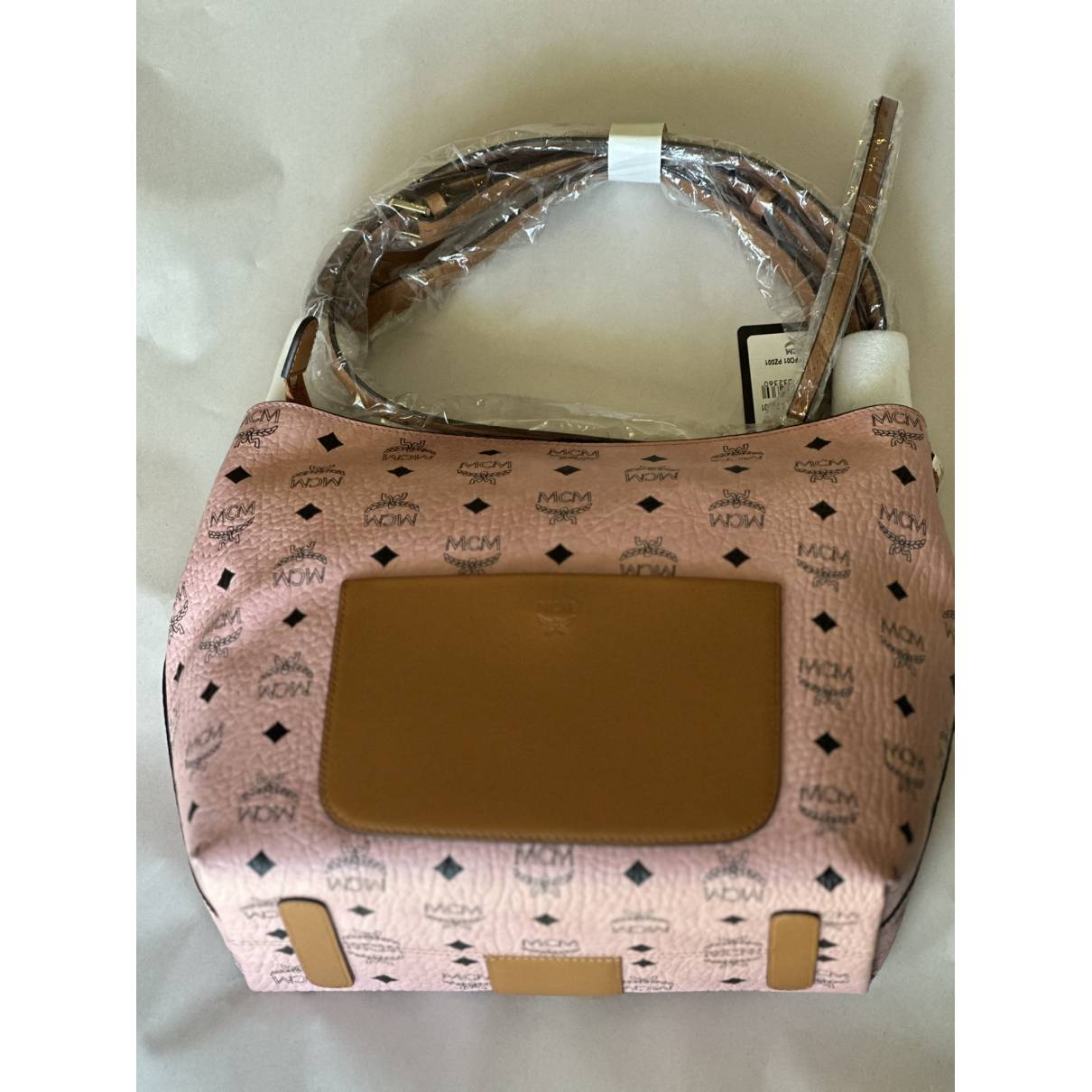 Mcm - Authenticated Stark Handbag - Cloth Pink for Women, Never Worn, with Tag