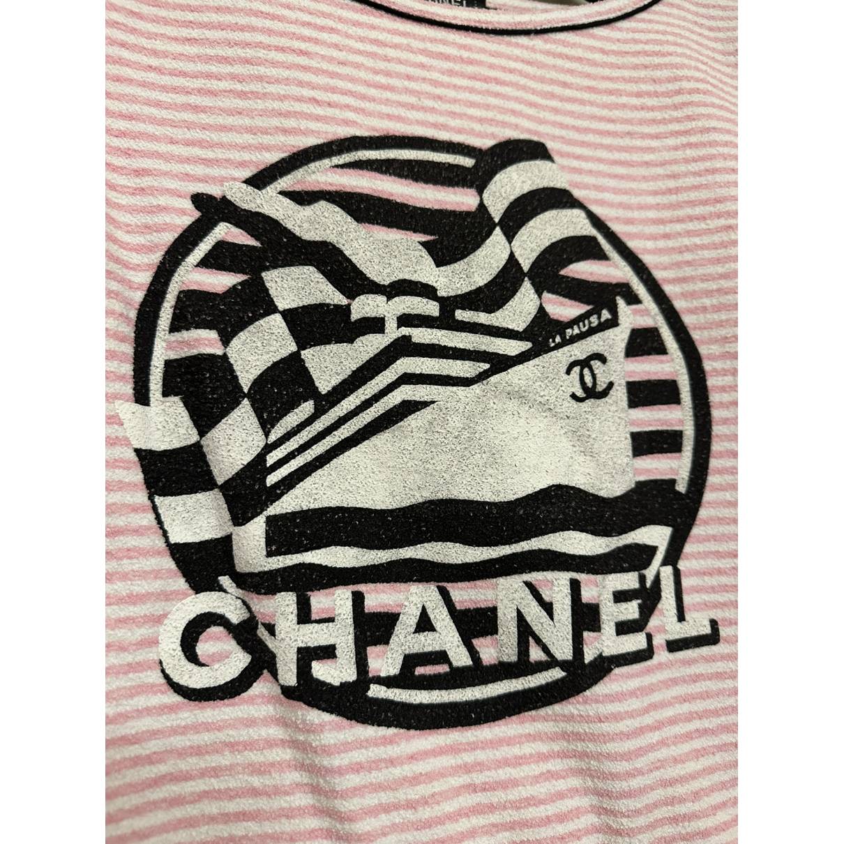 Chanel Pre-owned 1997 Logo Printed T-Shirt - Black