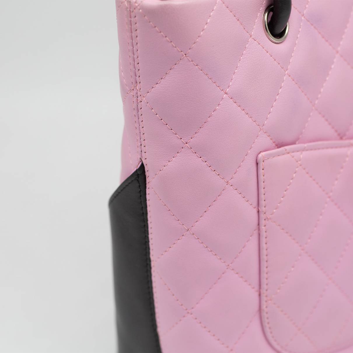 Chanel Cambon Line Pink Leather Tote Bag (Pre-Owned) – Bluefly