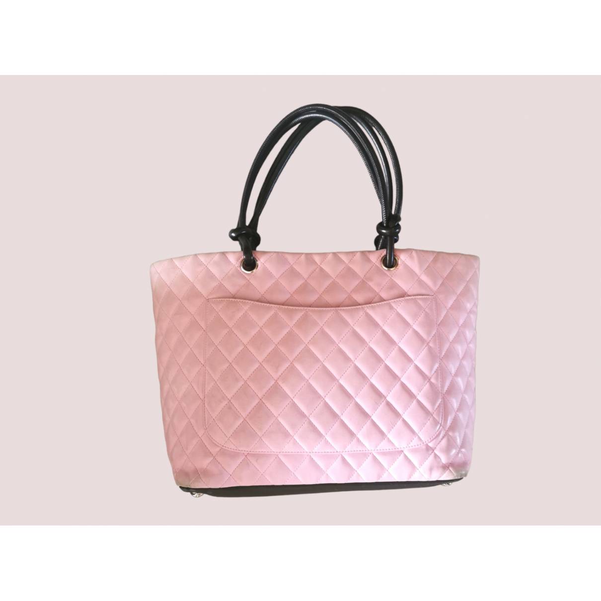 Cambon leather handbag Chanel Pink in Leather - 28796162