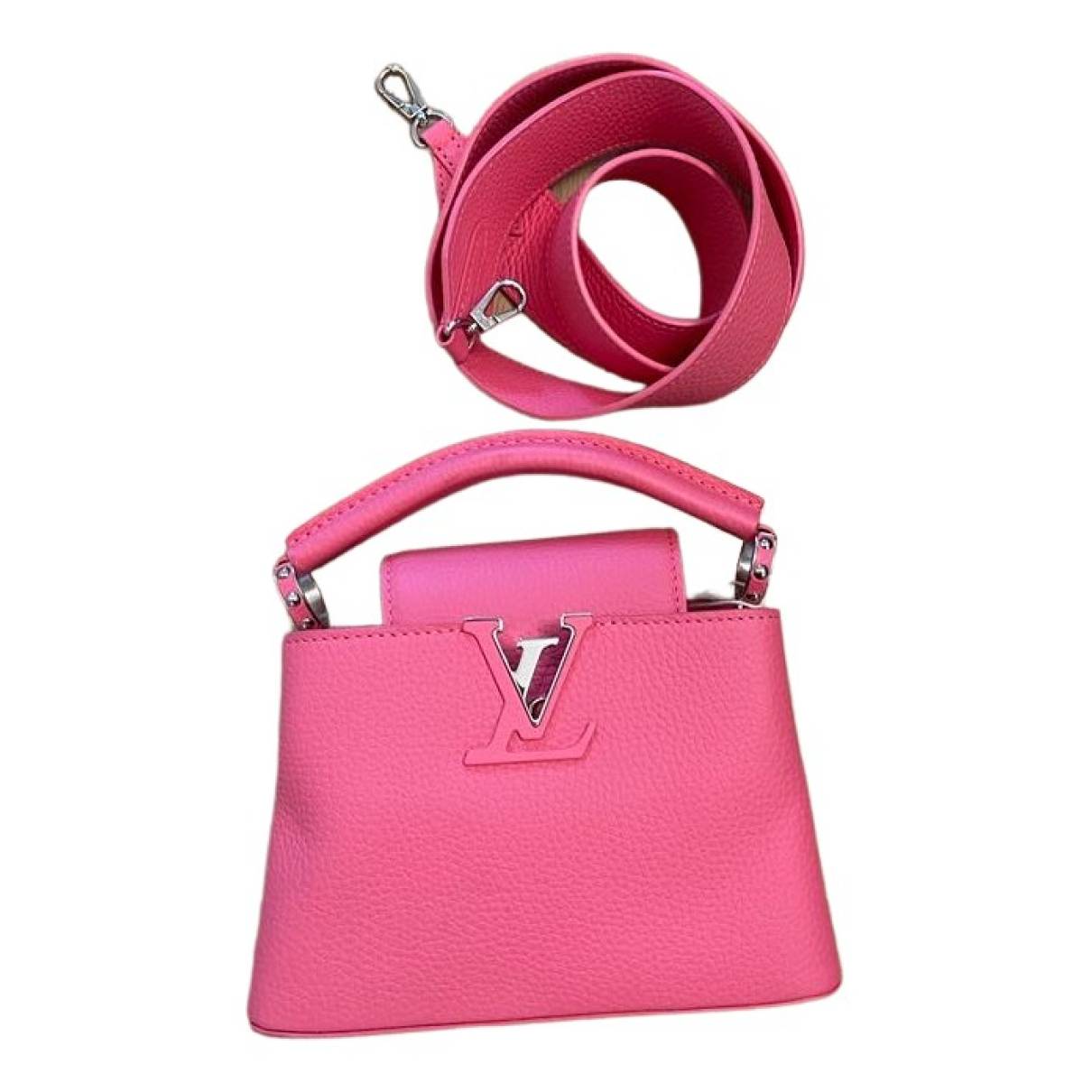 Capucines leather handbag Louis Vuitton Burgundy in Leather - 36164735