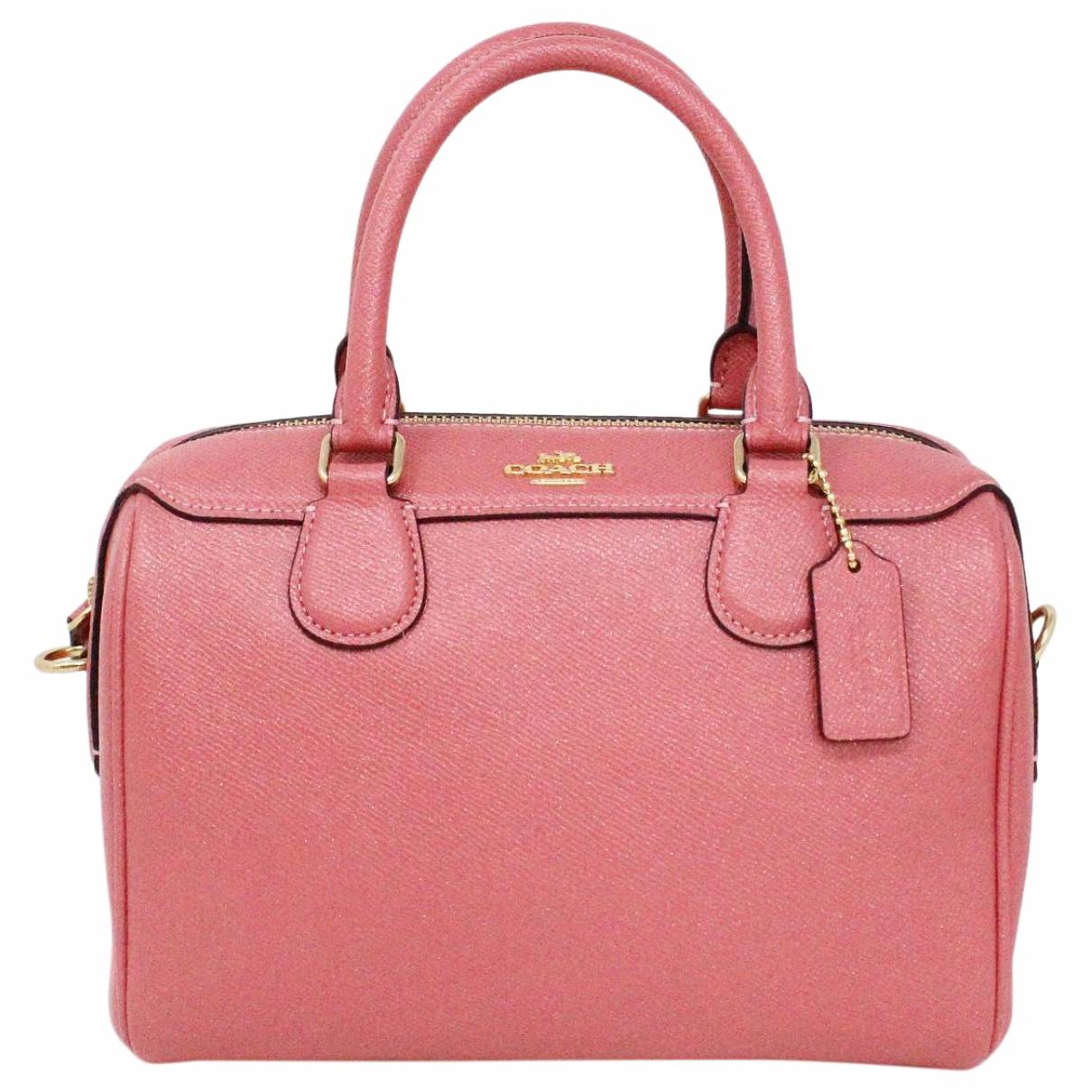 Leather satchel Coach Pink in Leather - 25700438